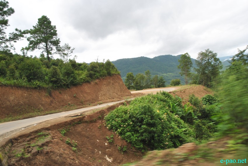Double lane expansion work in progress from Litan to Ukhrul :: Last week of August 2013
