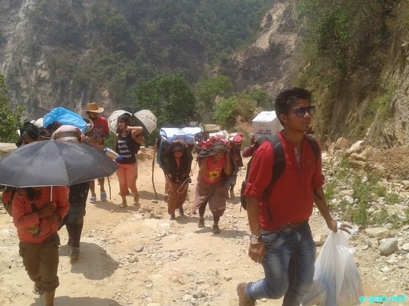 Sunrise (NGO for better Manipur), 5 members including doctors and nurses, relief trip to Nepal :: 6th to 17th of May, 2015