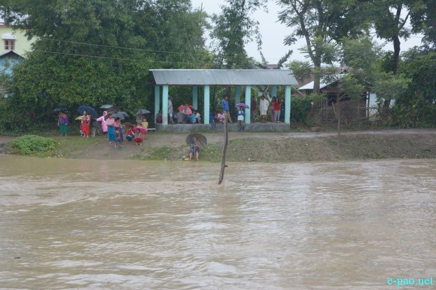  Wangjing turel - Flooding in Heirok and Sangaiyumpham areas in Thoubal District as on July 30 2015 