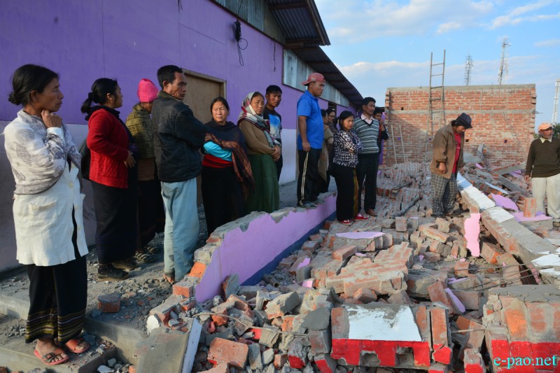 Manipur Earthquake :  Aftermath of the earthquake at Leimakhong area :: January 7 2016