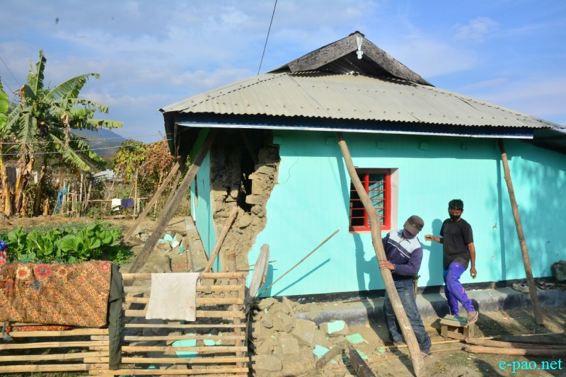 Manipur Earthquake :  Aftermath of the earthquake at Leimakhong area :: January 7 2016