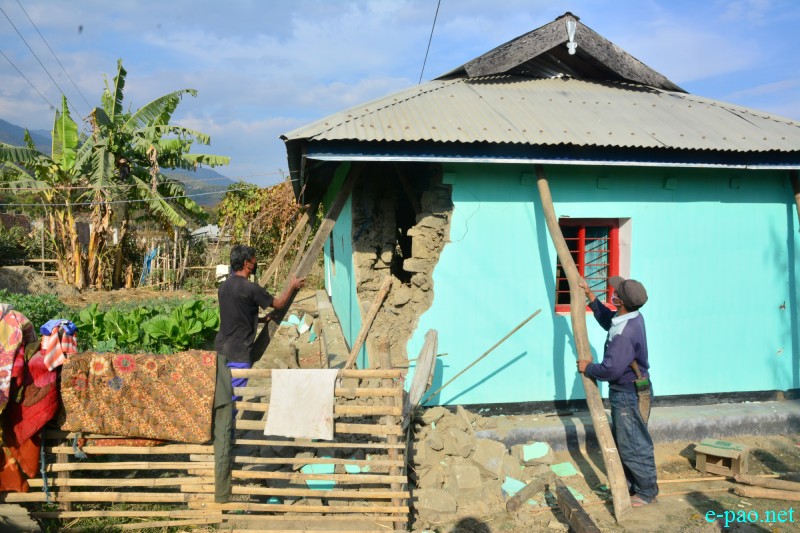 Manipur Earthquake :  Aftermath of the earthquake at Leimakhong area :: January 7 2016