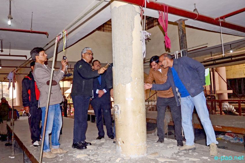 Manipur Earthquake :: Natural Disaster Management Authority (NDMA) team visit Ima Keithel :: January 9 2016