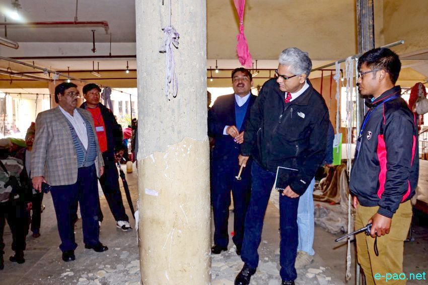 Manipur Earthquake :: Natural Disaster Management Authority (NDMA) team visit Ima Keithel :: January 9 2016