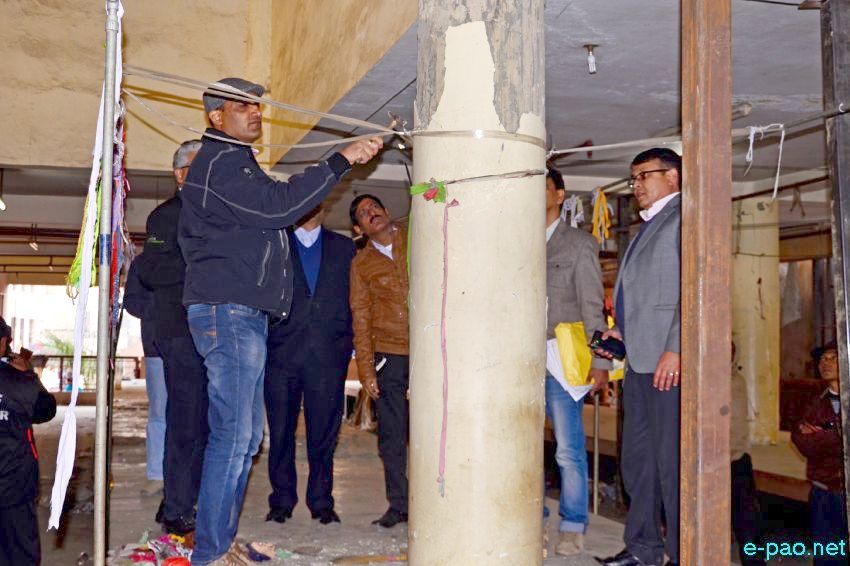 Manipur Earthquake :: Natural Disaster Management Authority (NDMA) team visit Ima Keithel :: January 9 2016