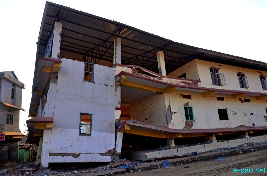 Manipur Earthquake : Aftermath as seen at Saikhul Bazaar, Sadar Hills :: January 4 2016