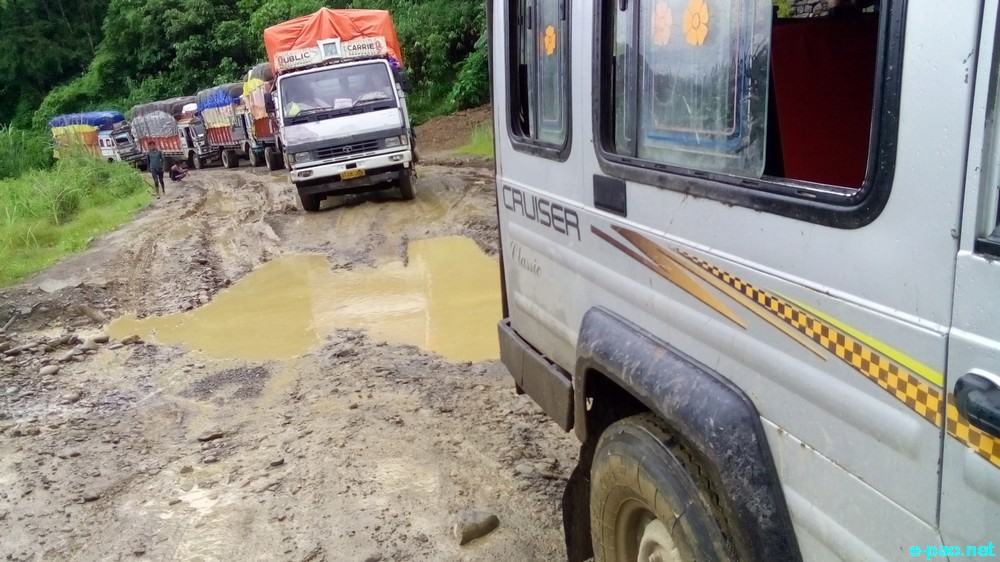 Condition of Imphal-Jiribam Highway (NH-37) (near Erang River) :: July 3 2016
