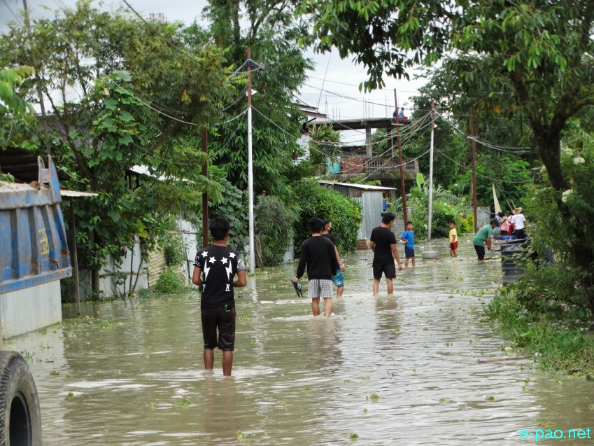 Imphal city flooded due to heavy rain since beginning of July :: 13 July 2017