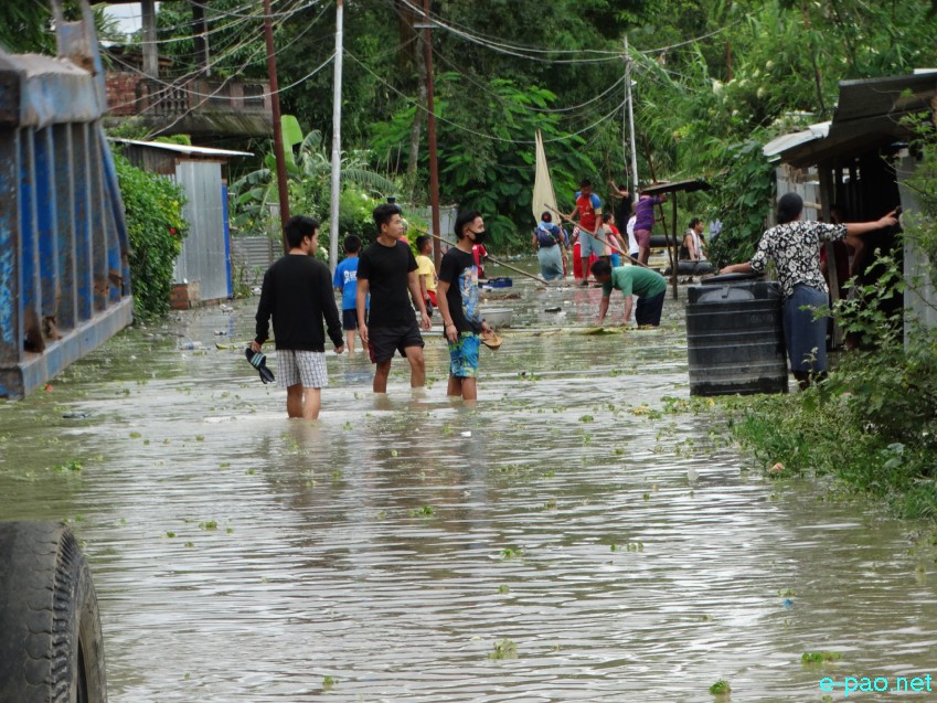 Imphal city flooded due to heavy rain since beginning of July :: 13 July 2017