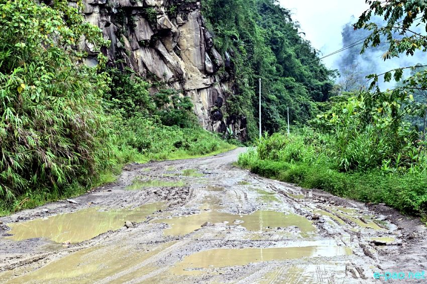 Pathetic road condition in Imphal-Jiribam Road (NH-37) :: Third Week June 2022