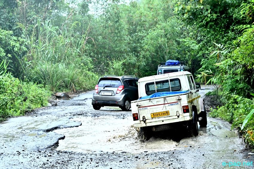 Pathetic road condition in Imphal-Jiribam Road (NH-37) :: Third Week June 2022