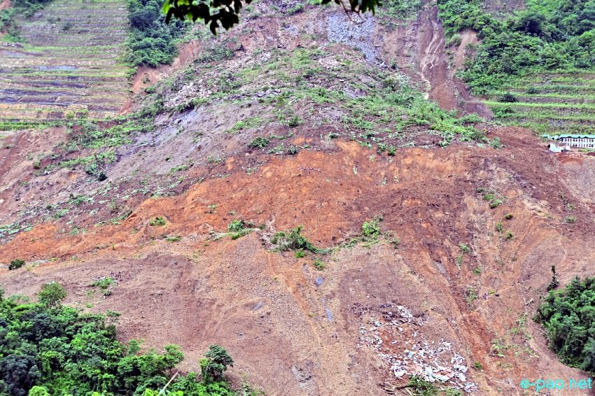  The scene of devastation after a catastrophic landslide struck at Tupul in Noney district :: June 30th 2022 