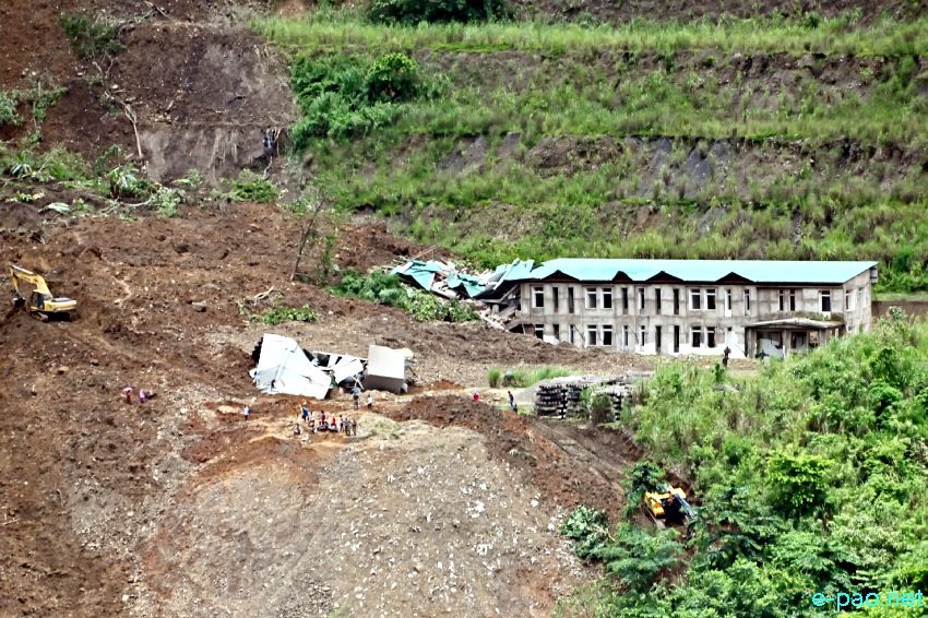 The scene of devastation after a catastrophic landslide struck at Tupul in Noney district :: June 30th 2022  