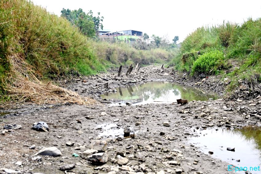 Water Crisis Gripping Greater Imphal :: Condition of Imphal Turel (River) in Imphal :: 18th March 2023