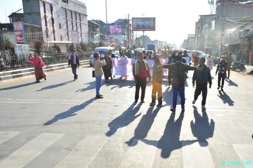 Rally against Citizenship Amendment Bill 2016 by AMUCO and CSOs from Kwakeithel to Keishampat, Imphal  :: 12th January 2019