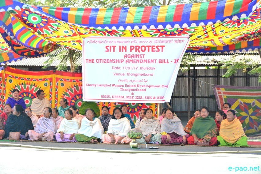 Sit-In-Protest against Citizenship (Amendment) Bill (CAB) 2016 at Imphal :: 16 / 17 January 2019