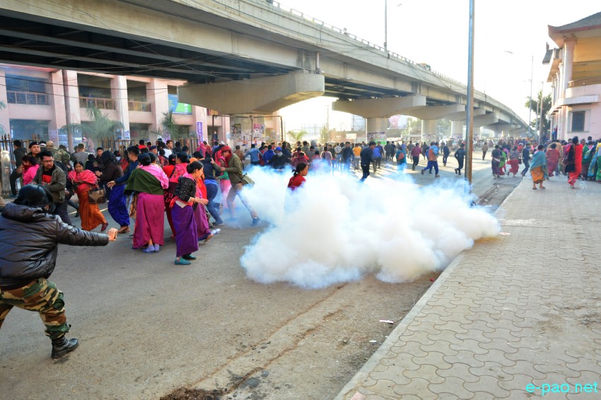 Protest demonstration against Citizenship (Amendment) Bill 2016 at Khwairamband Keithel, Imphal :: 11 January 2019