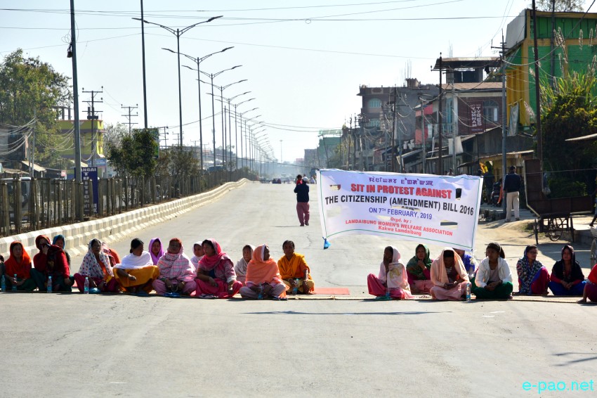  Citizenship Amendment Bill 2016 : Blockade at Indo-Burma Road (Moirangkom - Canchipur)  :: 7th February 2019  