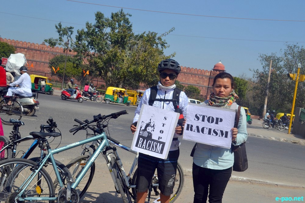 Sougaijam Bidyalakshmi Leima : Cycling tour to Delhi  to spread message of stopping racial attack concluded :: March 19 2014
