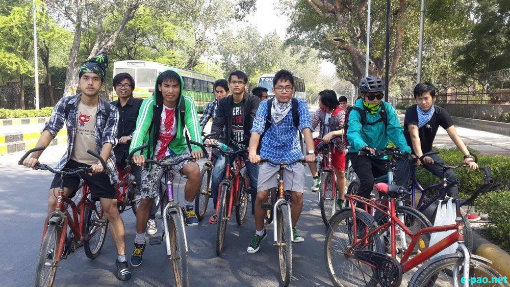 Sougaijam Bidyalakshmi: Delhi Cycling Peace Campaign Against Racial Discrimination On NE People :: March 6-17 2014