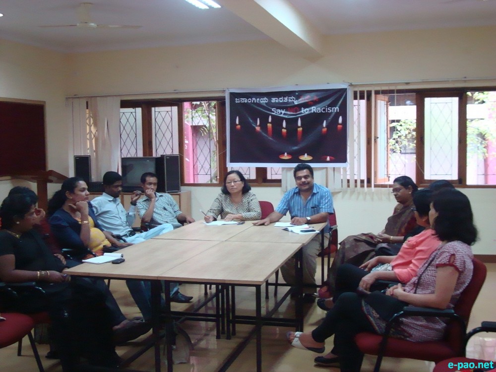 'Say no to Racism' : Candlelight Protest at The Town Hall, Bangalore : :: February 24 2014