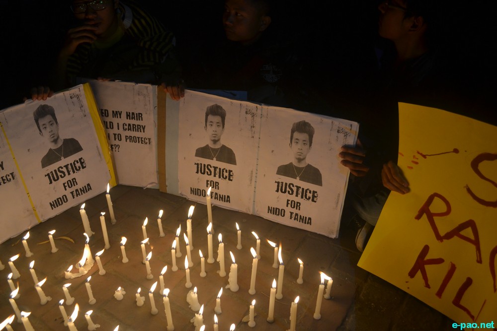 Mass rally in Delhi condemning racial killing of Nido Taniam and assault of 2 Manipuri women :: 04 February 2014