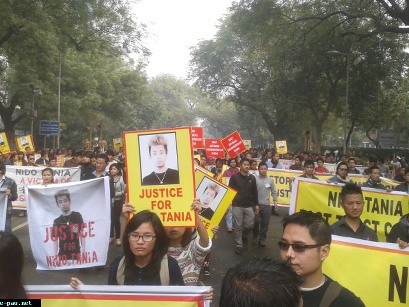 Mass rally by  North Eastern organisations : Protest against racism in New Delhi :: 06 February 2014