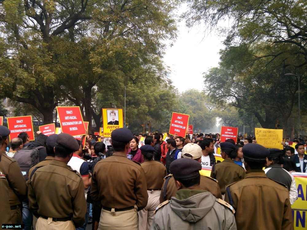 Mass rally by  North Eastern organisations : Protest against racism in New Delhi :: 06 February 2014