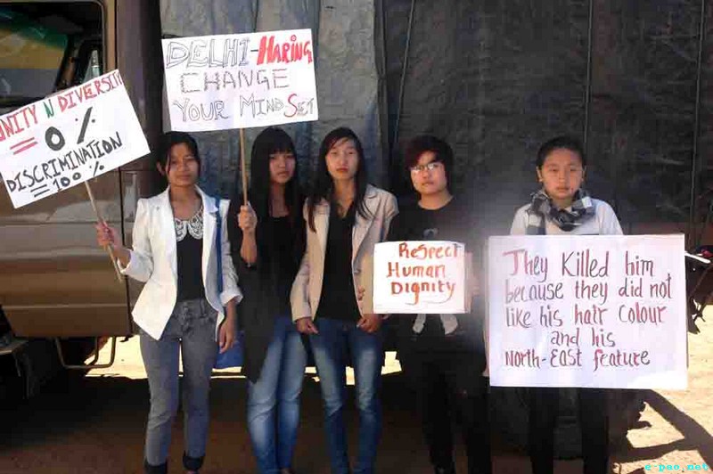 Rally at Shillong against Killing of Nido Tania, a student from Arunachal Pradesh, in Delhi :: 02 February 2014