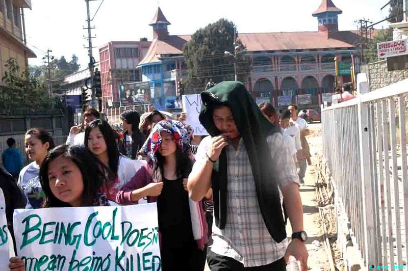 Rally at Shillong against Killing of Nido Tania, a student from Arunachal Pradesh, in Delhi :: 02 February 2014