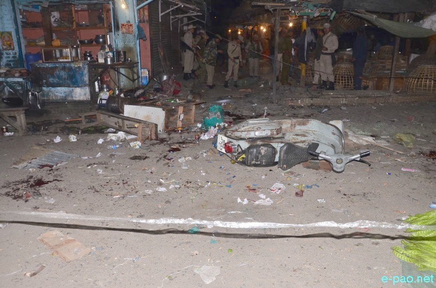 Bomb Blast at Temporary Market Shed area of Allu Galli at 6:10 pm  IST on March 11, 2015