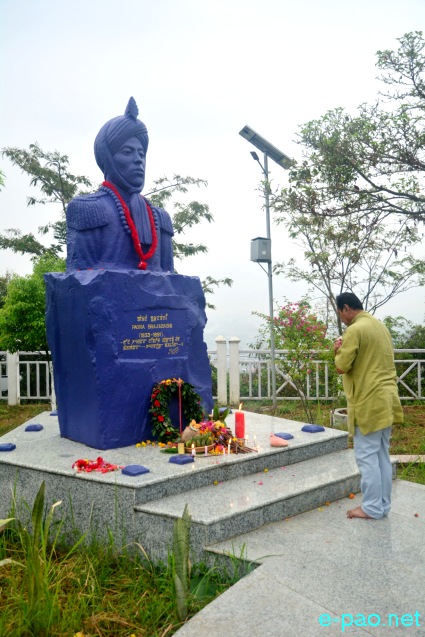 Statue of Paona Brajabashi at Cheiraoching, Thangmeiband  :: 13th April 2022