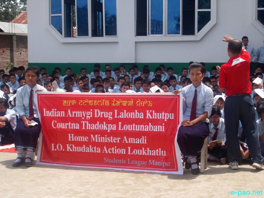 Protest staged at Ibotonsana, Millenium school to denounce grant of bail to those accused of Drug Smuggling  :: July 28 - 29 2013