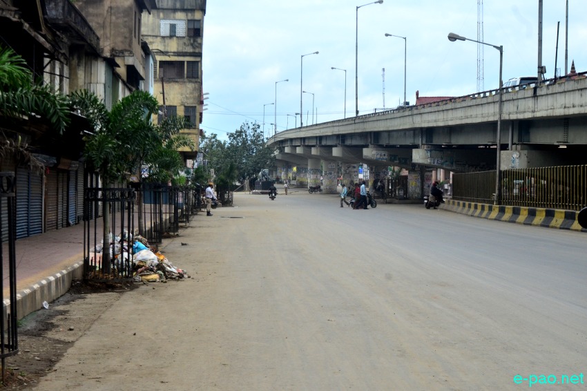 Deserted streets in Keithel areas due to General Strike called by CORCOM on Independence Day :: 15th August 2014