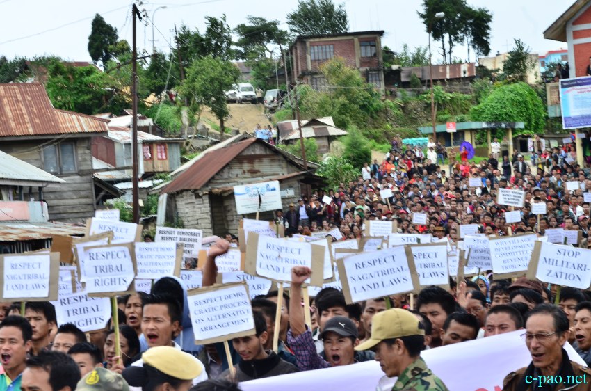 Peace rally organised by United Naga Council (UNC) at Ukhrul district headquarters :: 30 August 2014