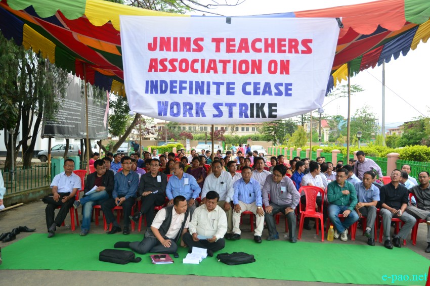 JNIMS teachers demand removal of Director, launch ceasework strike at Porompat :: 21 April 2015
