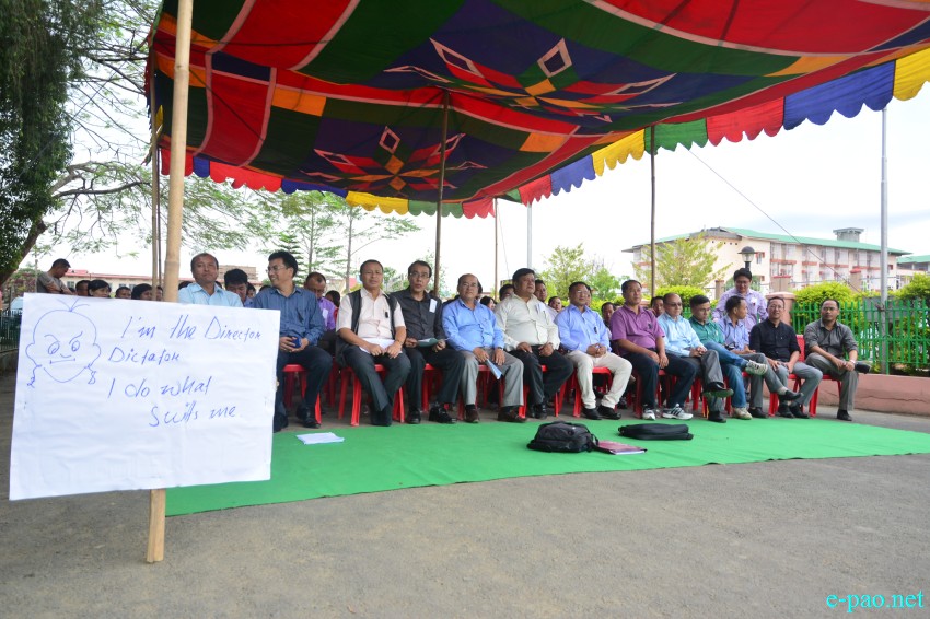 JNIMS teachers demand removal of Director, launch ceasework strike at Porompat :: 21 April 2015