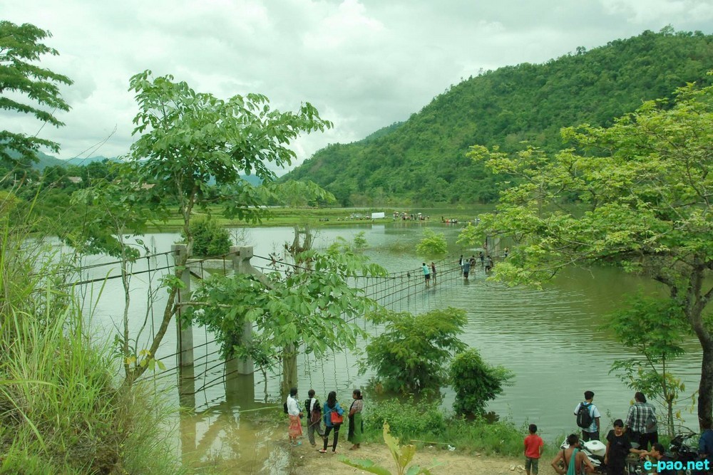 Protest against Mapithel Dam by Chadong villagers  with various civil societies :: 20 June 2015