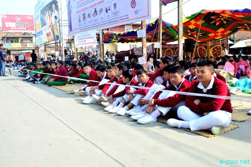 A sit-in-protest by 'JAC against the Brutal Killing of Sanjit' at Khurai Lamlong, Imphal :: February 18 2016