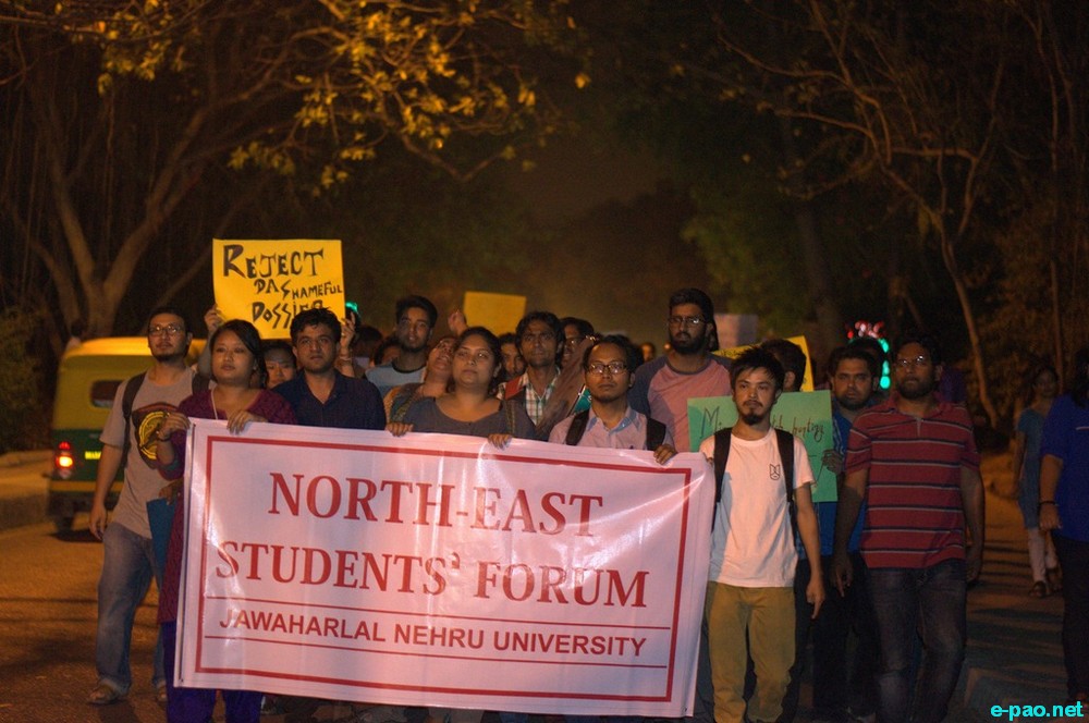  North East Students' Forum, JNU, protest against racist dossier  at JNU, Delhi :: 4th May 2016 