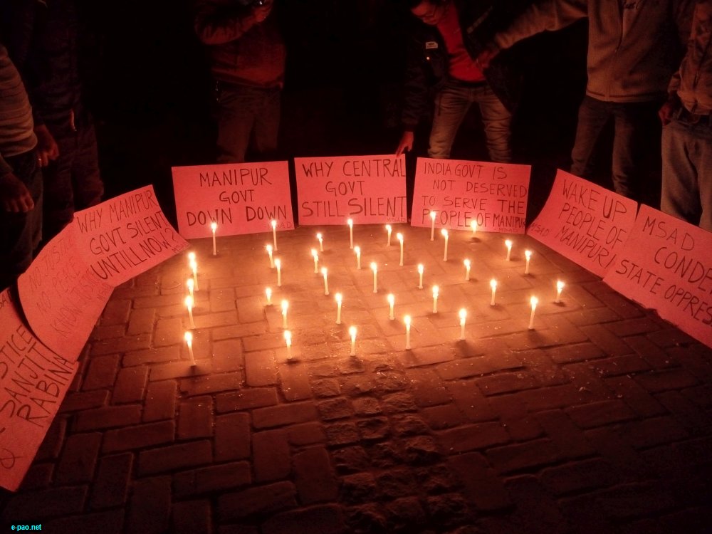 Candle Light Vigil at Delhi University (DU) campus against Police Commandos on fake encounter :: February 10 2016