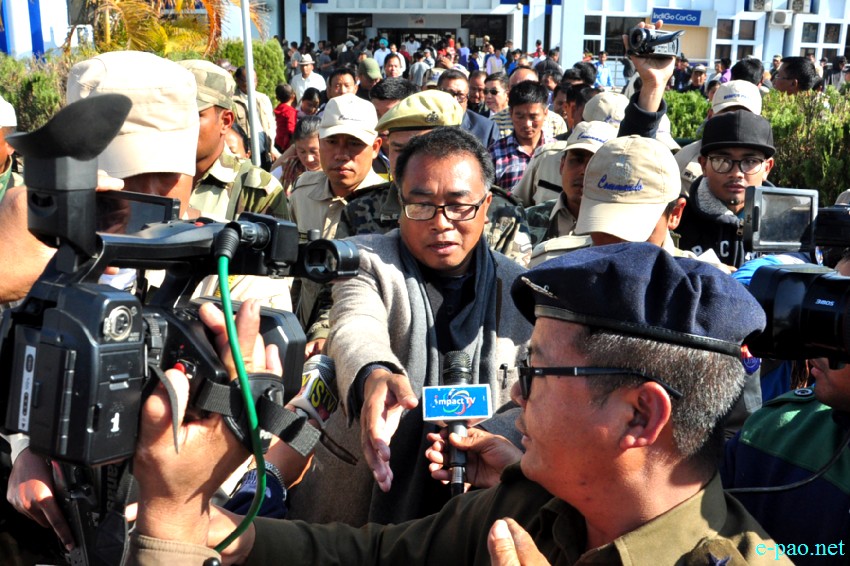 UNC's Gaidon Kamei / Sangkhel Stephen who are under judicial custody at Imphal Airport :: February 04 2017