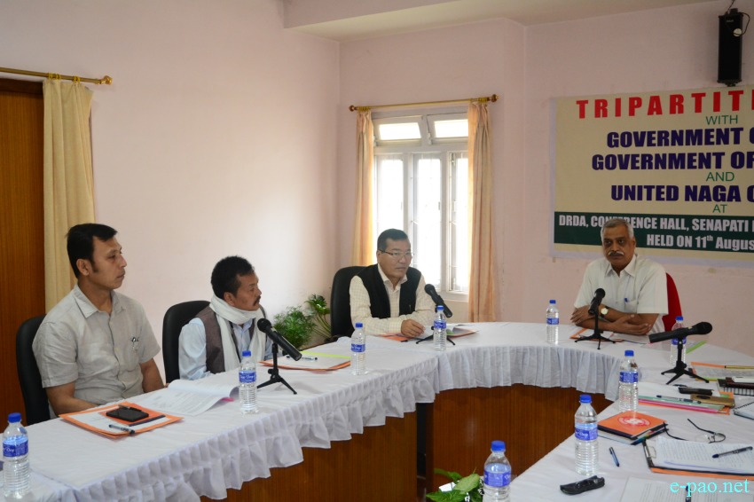 Tripartite Talks with Govt of India, Govt of Manipur & UNC at  Senapati :: 11th August, 2017