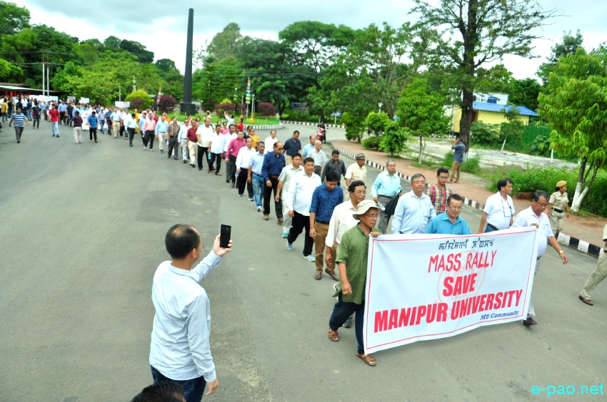 Rally demanding to remove Vice Chancellor - Adya Prasd Pandey of Manipur University :: 30 June 2018