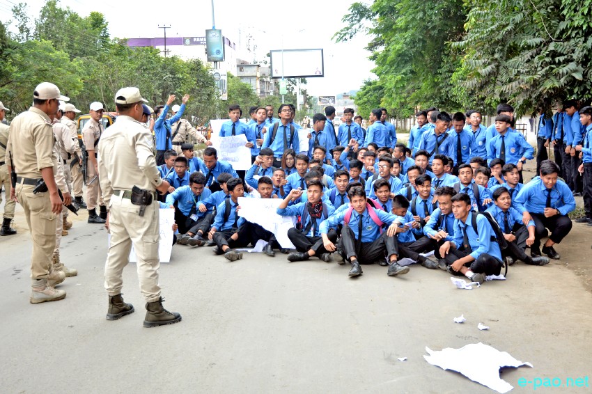 Death of Babysana : Students  protest demonstration at Sanjenthong  ::  08 August 2019