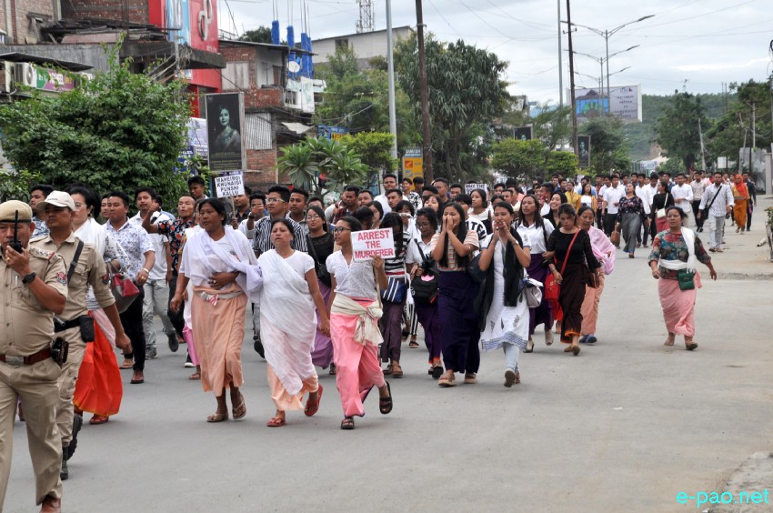 Death of Babysana : A protest demonstration at Thangmeiband and Khuyathong, Imphal ::  04 August 2019