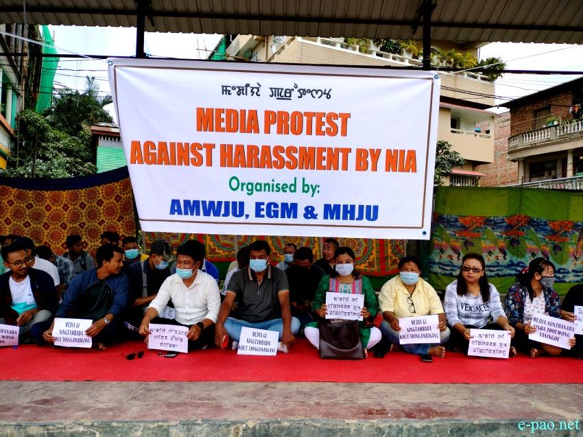 Media protest against harassment by NIA, held at Keishampat Leimajam Leikai :: 04th August 2022