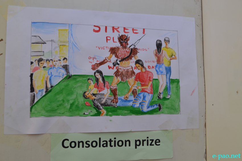 A painting from World AIDS Day 2013 held on 1st Dec at MFDC Auditorium, Imphal