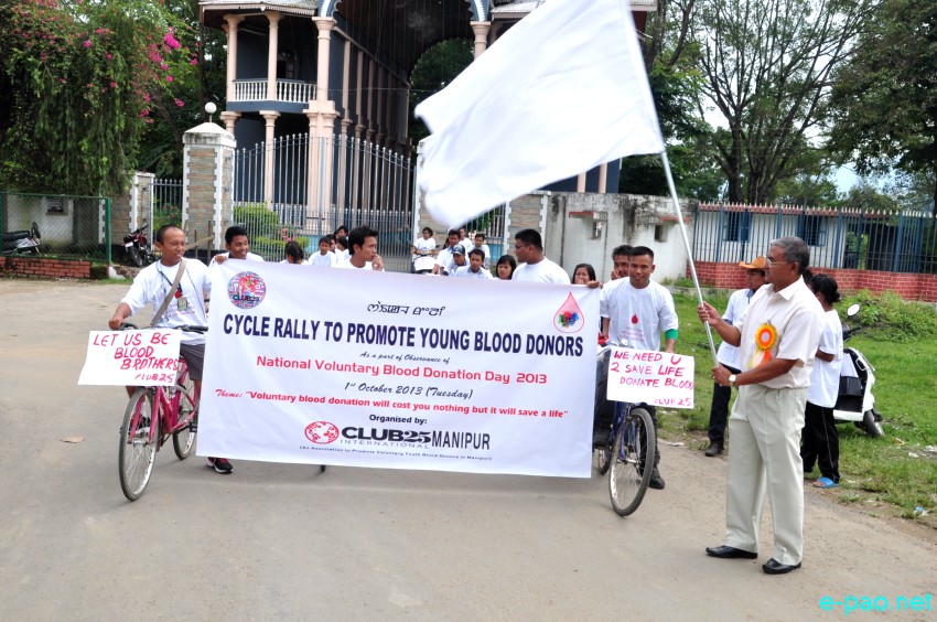 Cycle Rally to promote young blood donors on 'National Blood Donor Day 2013' :: 1st October, 2013
