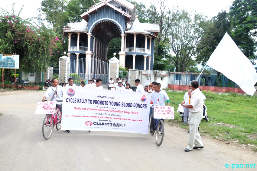 Cycle Rally to promote young blood donors on 'National Blood Donor Day 2013' :: 1st October, 2013
